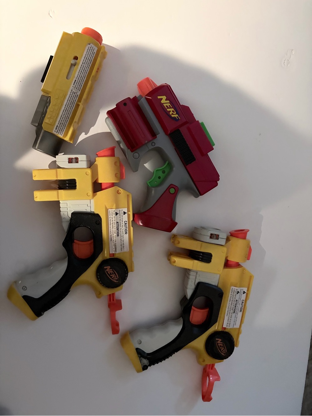 NERF Kids Toy Blaster lot in Yellow and Red